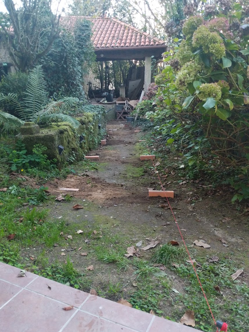 Jardín exterior de el Pazo pre reforma