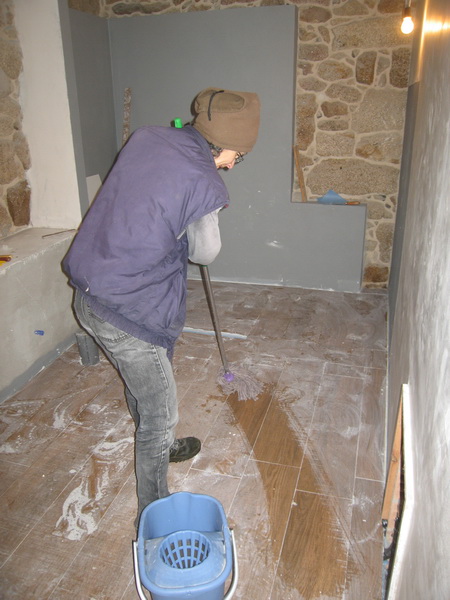 Fregando el piso