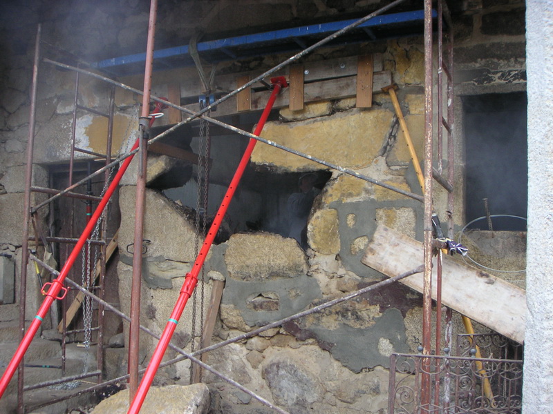 Pared con soportes